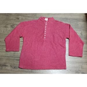 Vintage 80s 1985 Move On Activewear Fleece Henley Sweater Fits Adult Medium M